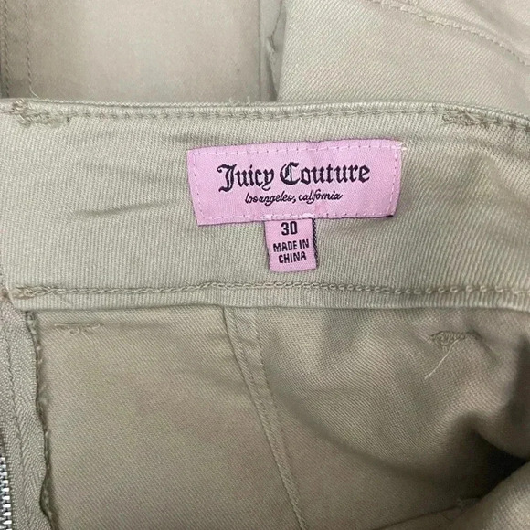 Juicy Couture Y2K Cargo Mini Skirt Nomad Brown Size 30 | Mid Rise Belted Stretch - Picture 9 of 10